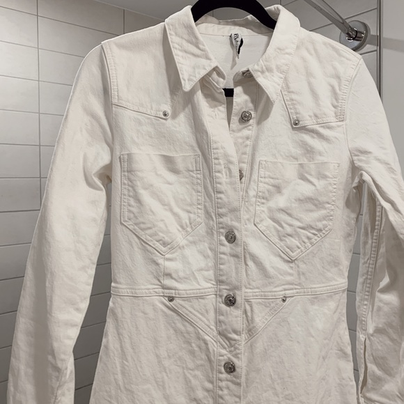 White Denim Dress | Zara | Medium - Picture 2 of 3